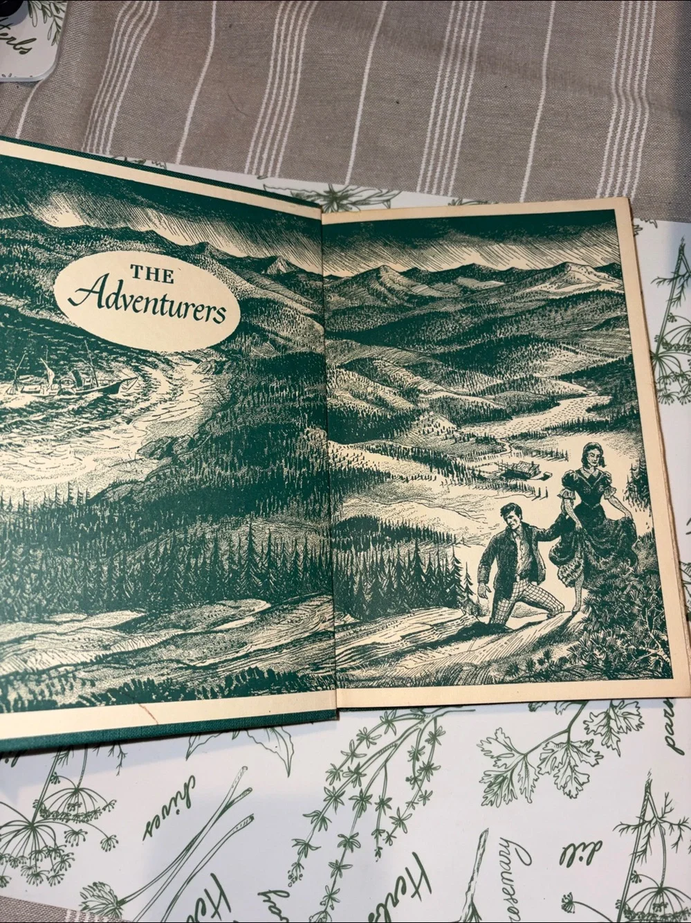 VTG 1954 The Adventurers by Ernest Haycox Hardcover Book Western Frontier Fictio